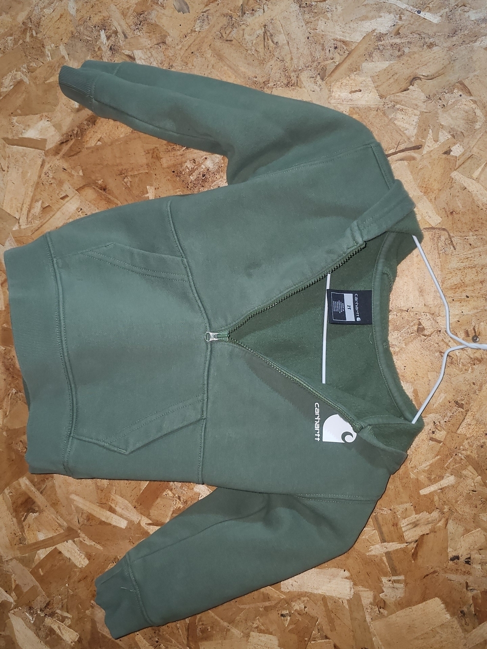 Carhartt Children's Olive Green Zip Hoodie - 2T